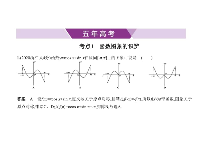 2021新高考数学复习练习课件：§2.5　函数的图象.pptx_第1页