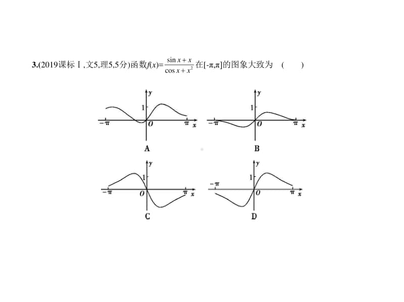 2021新高考数学复习练习课件：§2.5　函数的图象.pptx_第3页