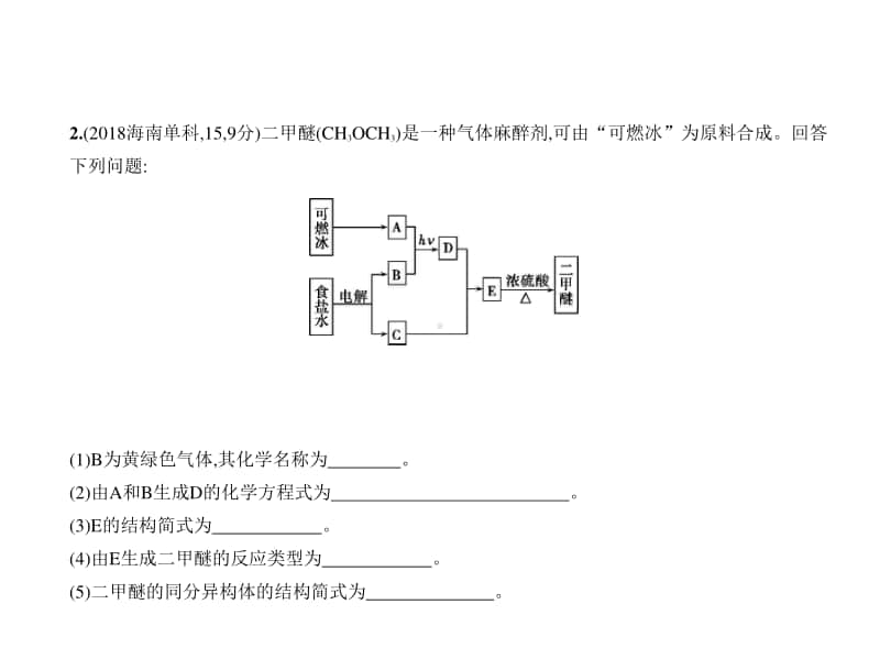 2021新高考化学复习练习课件：专题十四　认识有机化合物.pptx_第3页