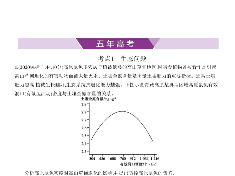 2021新高考地理复习练习课件：专题二十三　环境保护.pptx_第1页