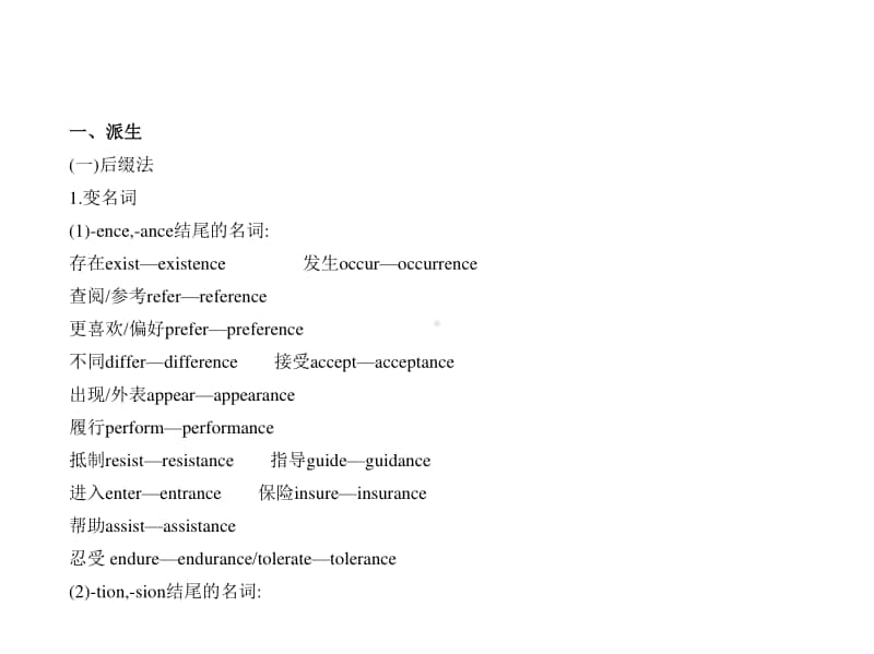 2021年新课标（老高考）英语复习练习课件：附录一　构词法.pptx_第1页