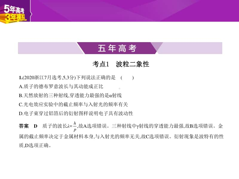 2021年新课标（老高考）物理复习练习课件：13-专题十三　近代物理初步.pptx_第1页