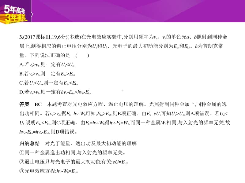 2021年新课标（老高考）物理复习练习课件：13-专题十三　近代物理初步.pptx_第3页