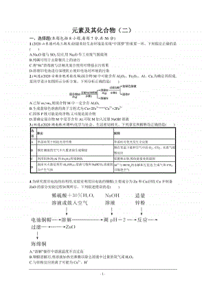 2021年新高考化学最新模拟好题汇编（含详解）：元素及其化合物（二）.docx