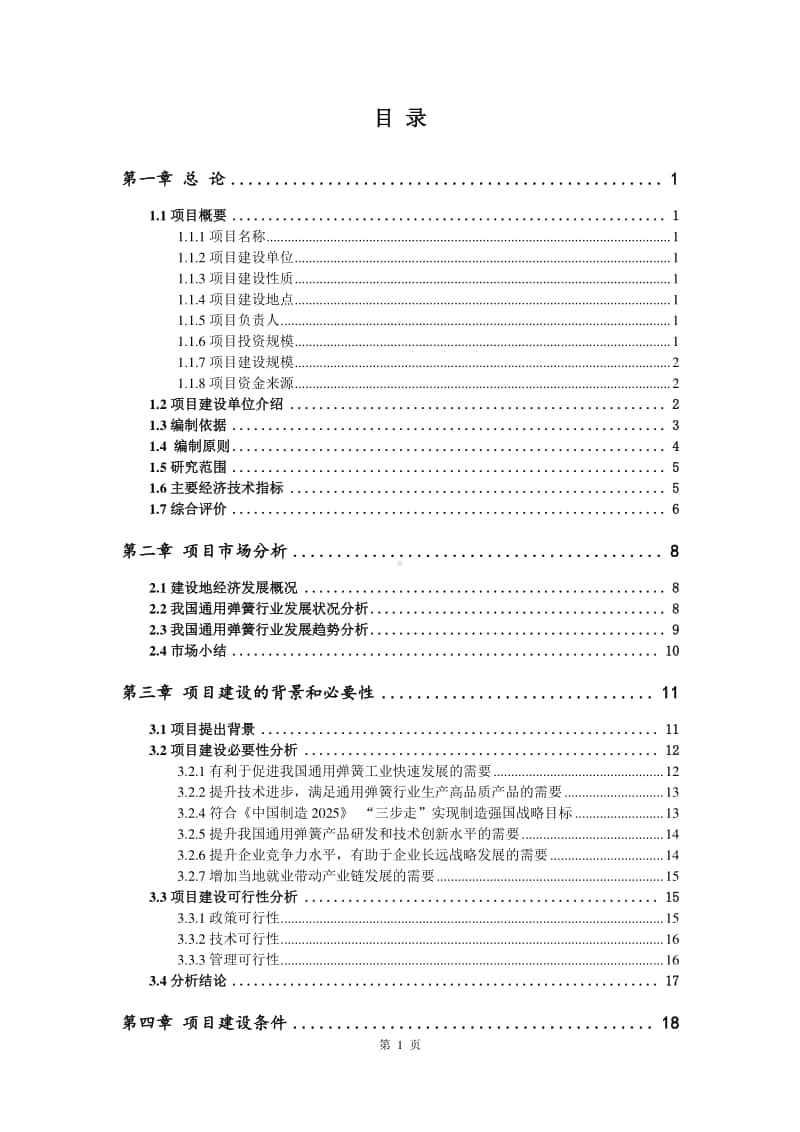 通用弹簧生产建设项目可行性研究报告.doc_第2页