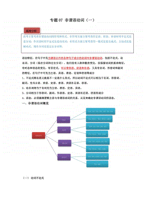 高考英语基础语法精讲及最新高考真题同步练习（含答案）：非谓语动词（一）.docx