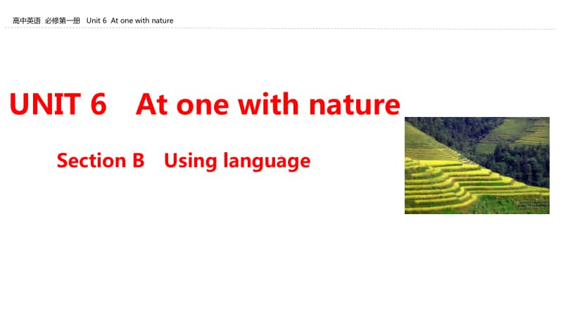 2020年新外研版高中英语必修1教学课件：UNIT 6 Section B (共18张PPT).pptx_第1页