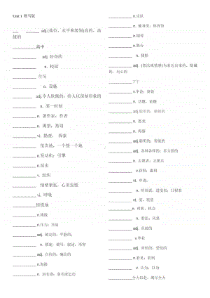 2020新外研版必修一课文单词unit1 单词.doc