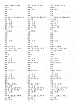 2020新教材外研版unit1单词听写纸-汉语.docx