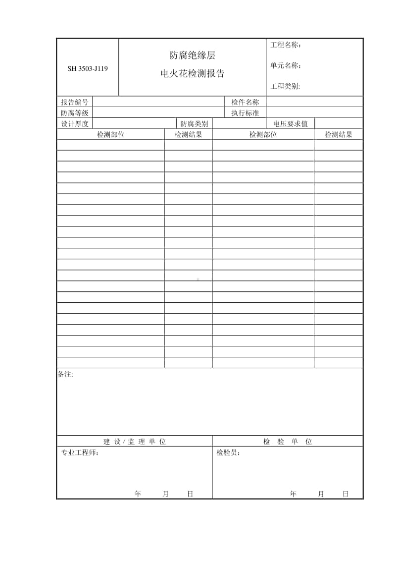 J119 防腐绝缘层电火花检测报告.doc_第1页