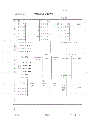 J502 交流电动机试验记录.doc