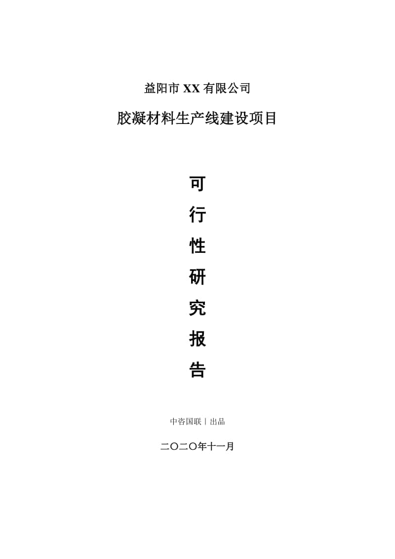 胶凝材料生产建设项目可行性研究报告.doc_第1页