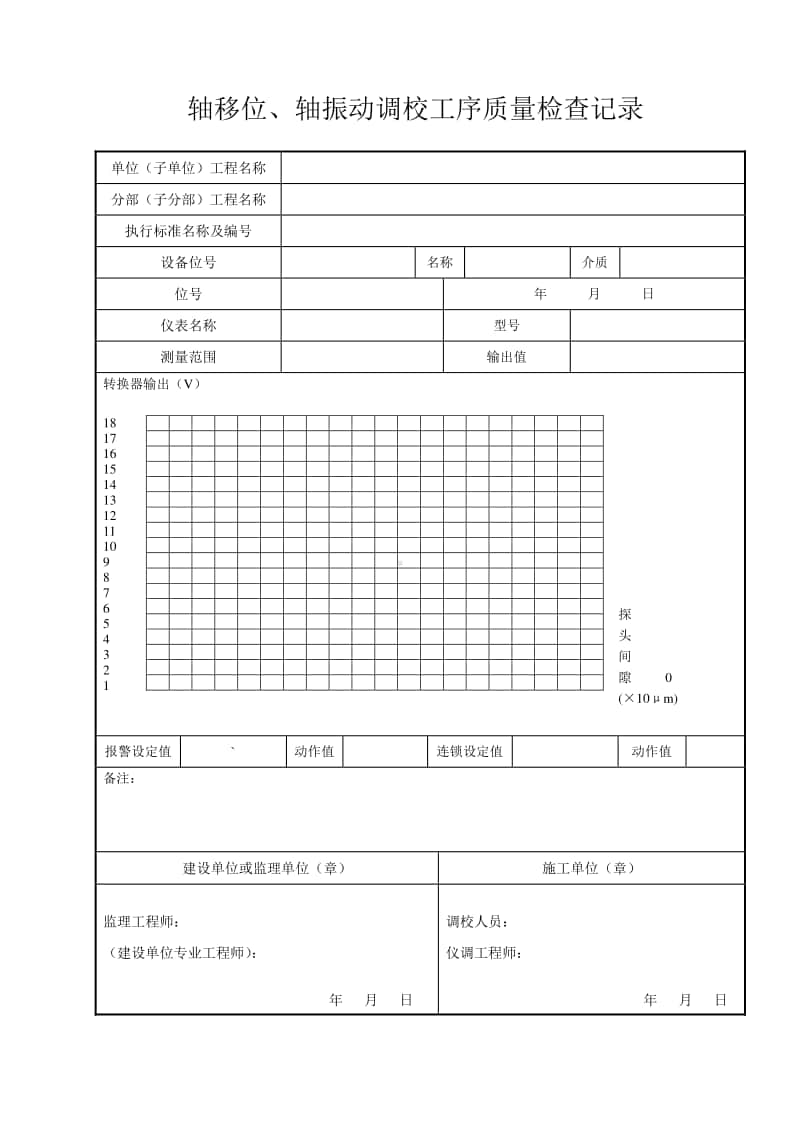 轴移位、轴振动调效工序质量检查记录.doc_第1页