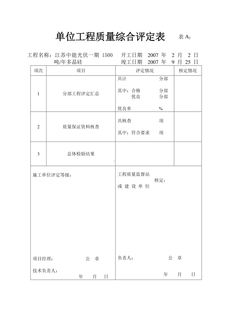 单位工程质量综合评定表.doc_第1页