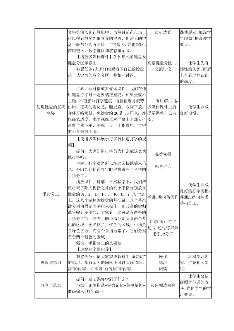 南方版（湖南）五年级上册信息技术第7课 “十指神功”教案.doc_第2页