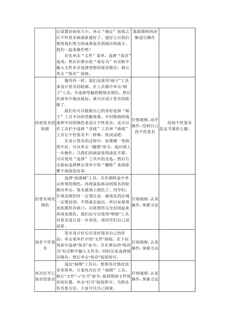 南方版（湖南）五年级上册信息技术第9课 玩转线条教案.doc_第3页