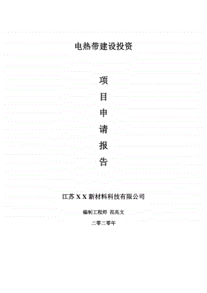 电热带建设项目申请报告-建议书可修改模板.doc