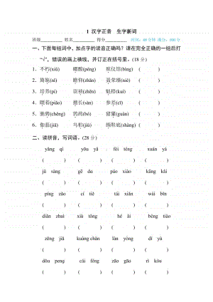 六年级上-专项练习-汉字正音 生字新词.doc