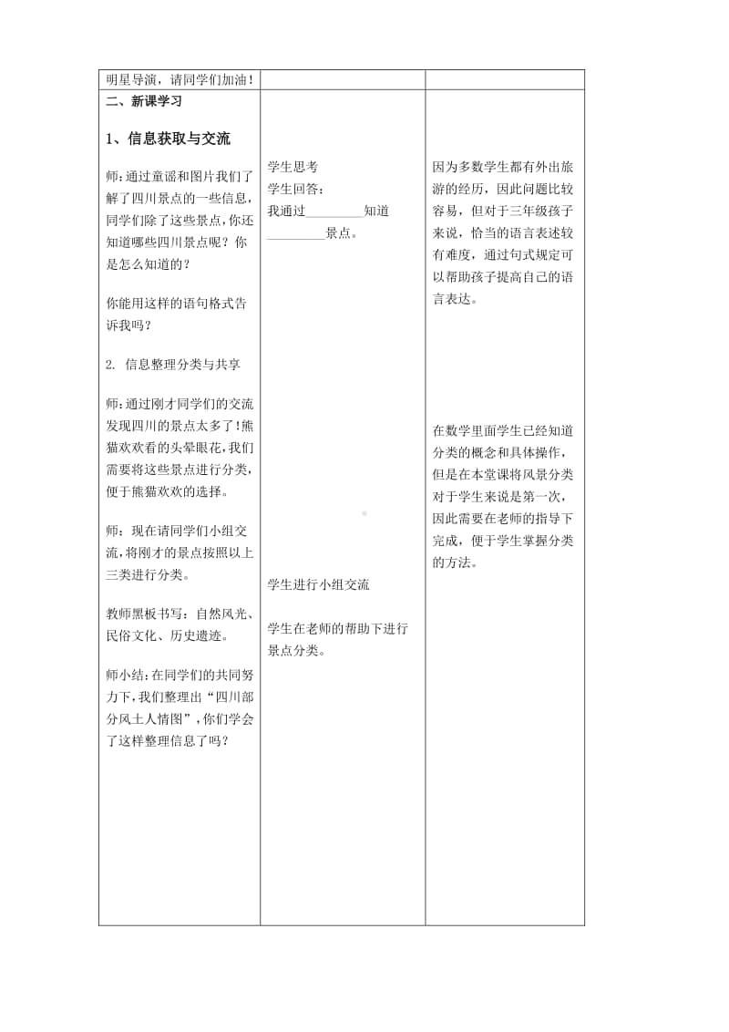 2020新川教版三年级上册信息技术 1.1 熊猫欢欢游四川 教案.doc_第2页