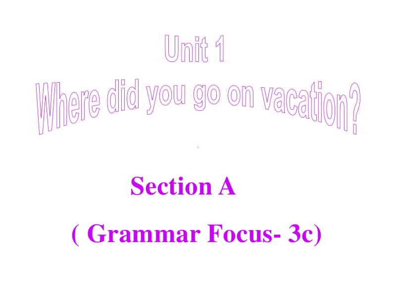 2020年秋人教版八年级（上）英语 Unit1 Section A Grammar Focus-3c课件.pptx_第1页