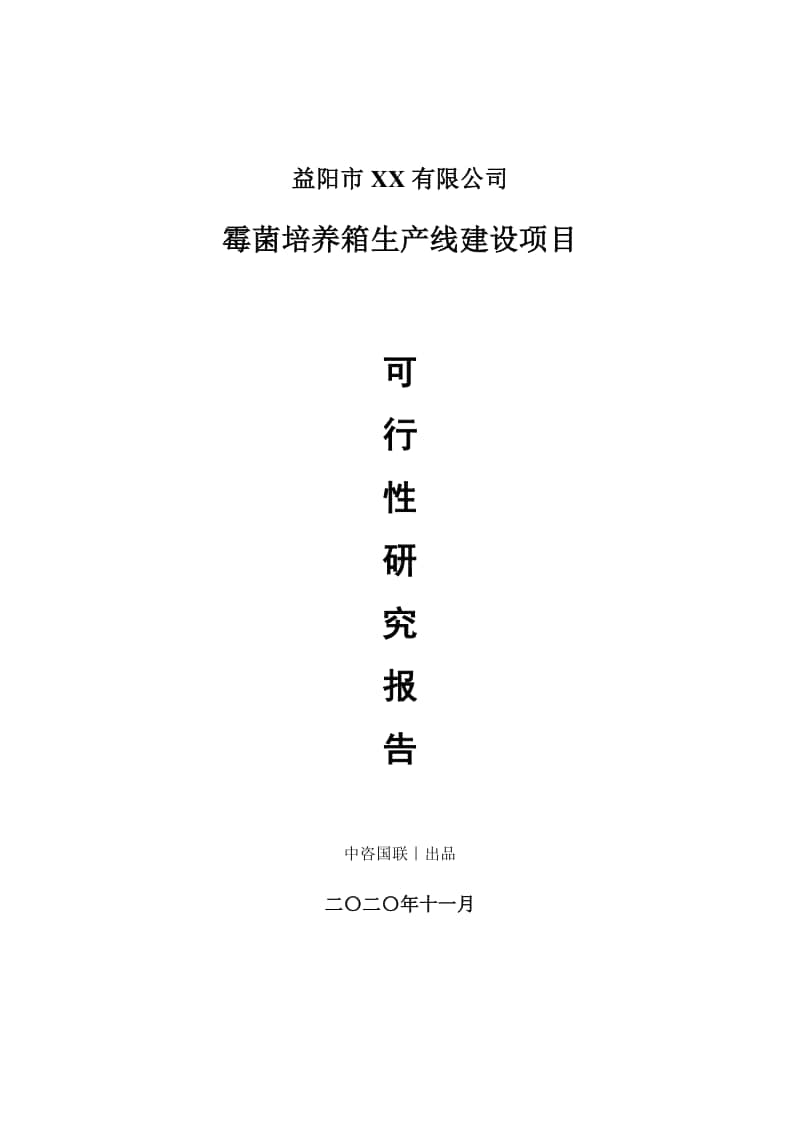 霉菌培养箱生产建设项目可行性研究报告.doc_第1页