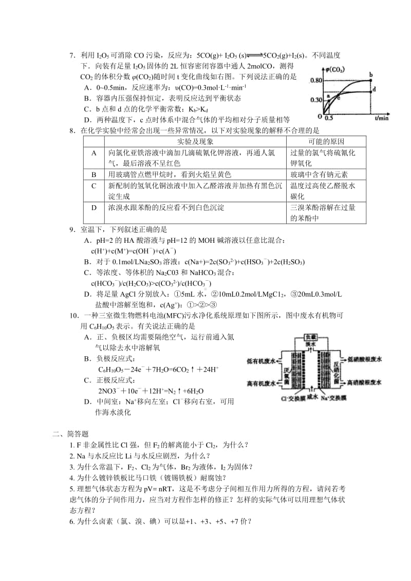 化学竞赛各省预赛题精选（二）（强基必备）清华自招近十年18套绝密原题对外.pdf_第2页