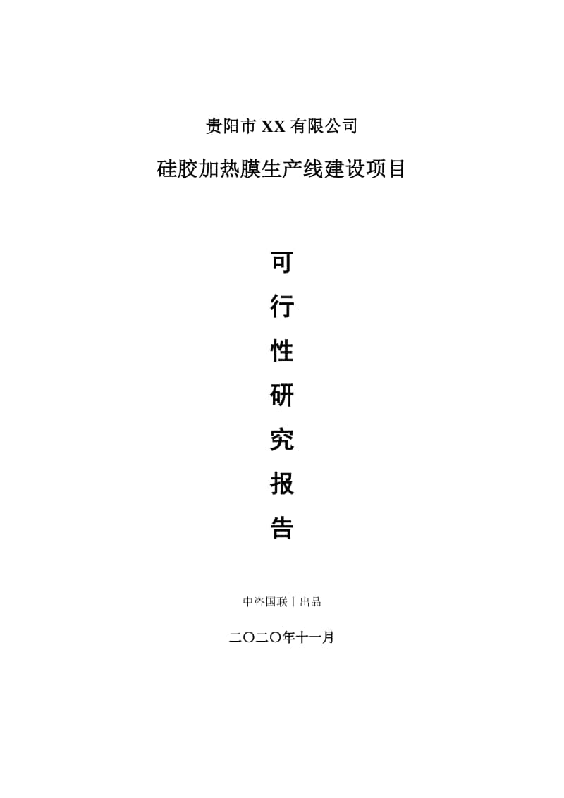 硅胶加热膜生产建设项目可行性研究报告.doc_第1页