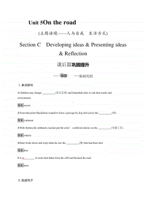 Unit 5　Section C　Developing ideas & Presenting ideas & Reflection （2020新外研版）英语必修第二册课后练习.docx