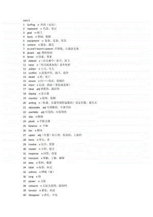 （2020新外研版）英语必修二unit 3单词表.doc