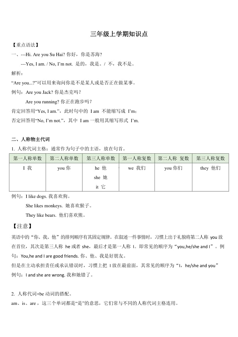 苏州某校牛津译林三年级英语上学期期末知识点整理.docx_第1页