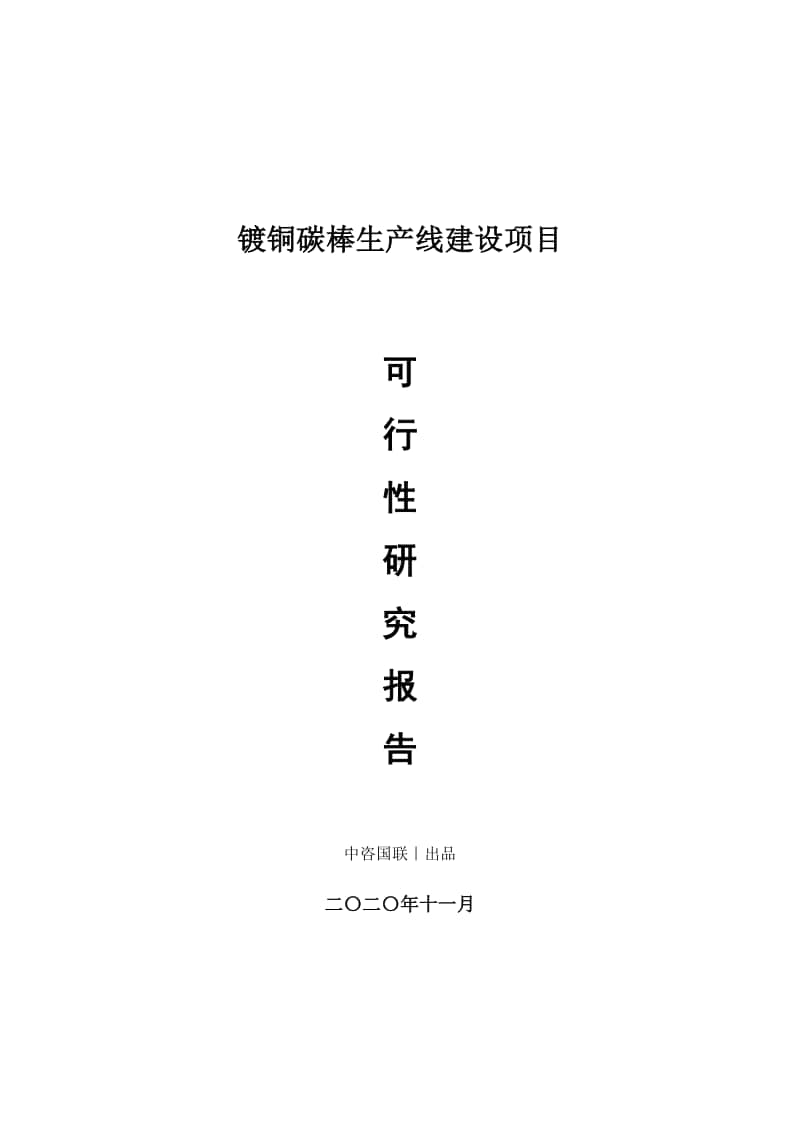 镀铜碳棒生产建设项目可行性研究报告.doc_第1页