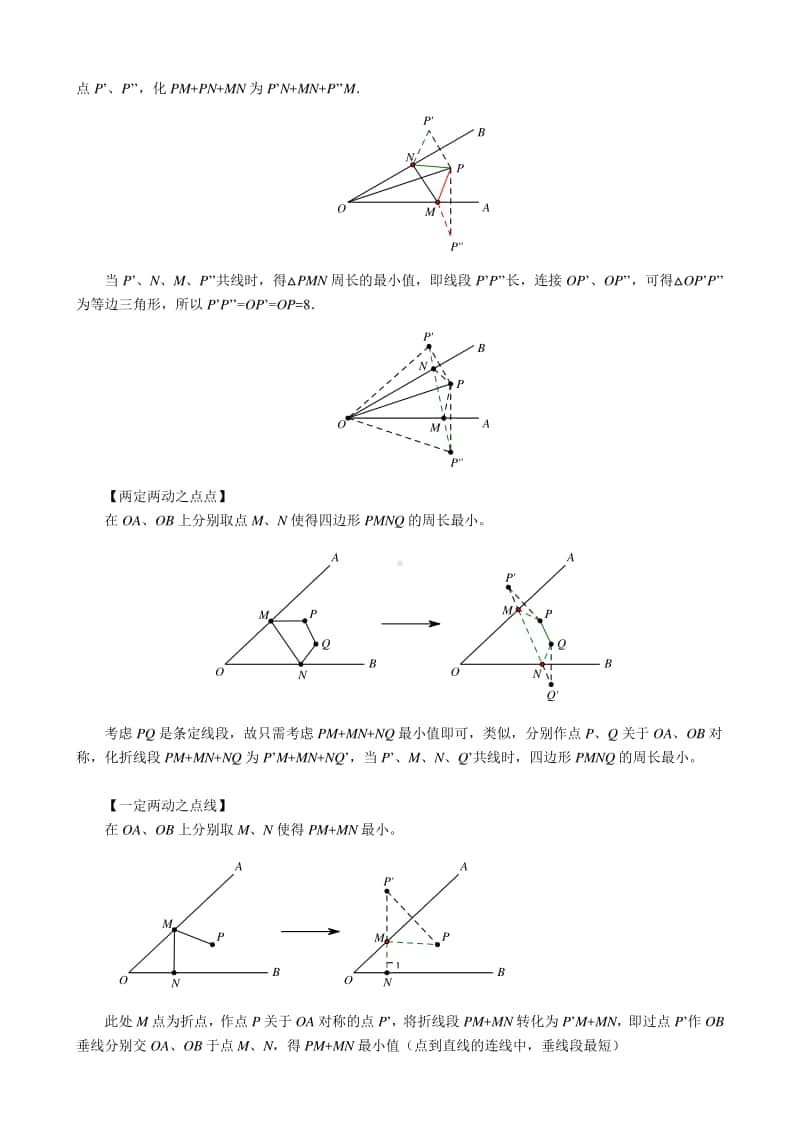 初中最值问题汇总（将军饮马辅助圆瓜豆原理“胡不归”问题阿氏圆问题费马点）72页.doc_第3页