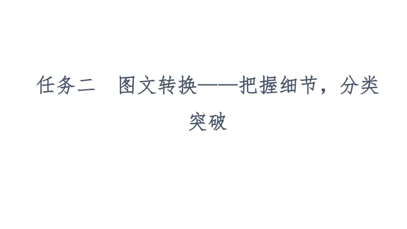 2021新高考语文二轮复习课件：专题5 语言文字运用 任务组3　任务2　图文转换-把握细节分类突破 .ppt_第3页