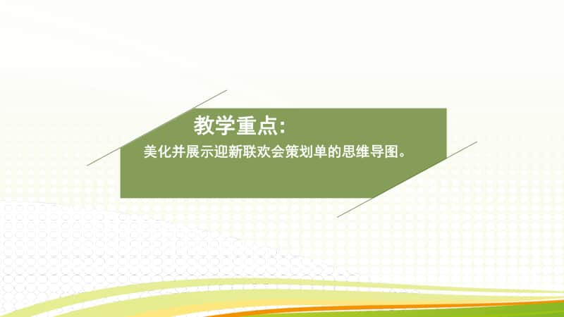 黔科版五年级下册信息技术活动3 美化并展示迎新联欢会策划单的思维导图 ppt课件.pptx_第3页