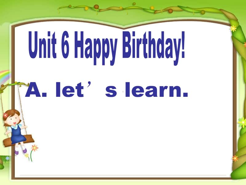 7人教版小学三年级上册英语unit6-Happy-Birthday-PartA.ppt_第1页