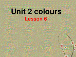 6三年级英语上册Unit2-Colours第六课时.ppt