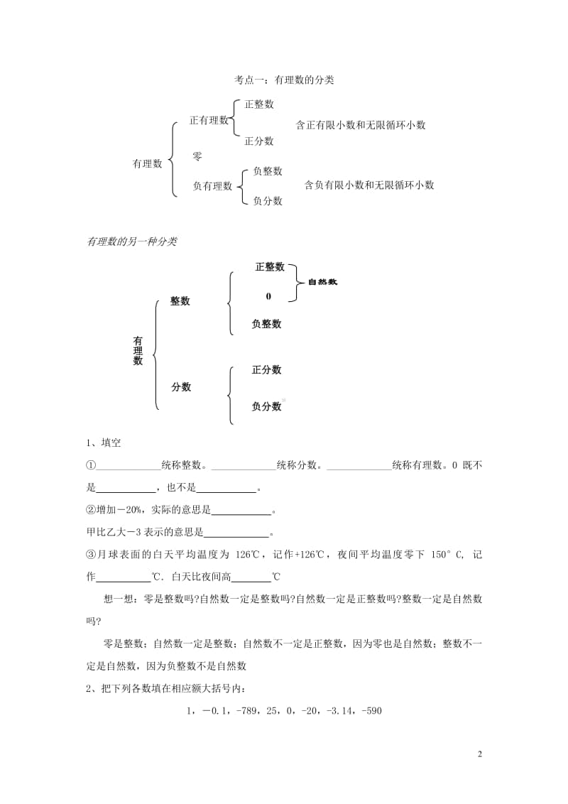 七年级数学上册1《有理数》考点复习-（新版）新人教版.doc_第2页