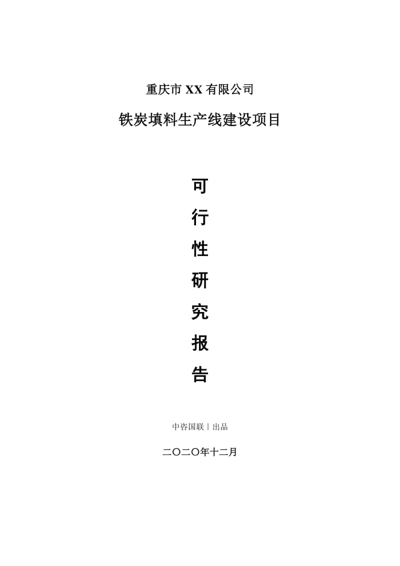 铁炭填料生产建设项目可行性研究报告.doc_第1页