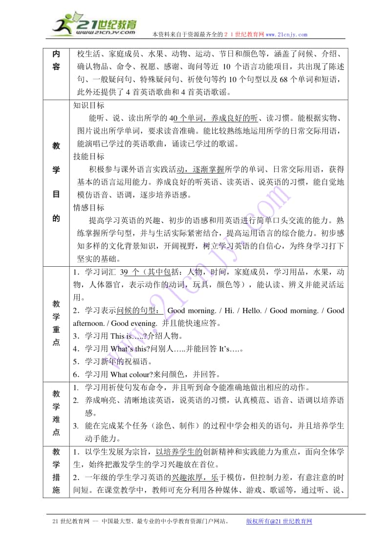 新牛津译林版一年级上册英语全册教案 (2).doc_第3页