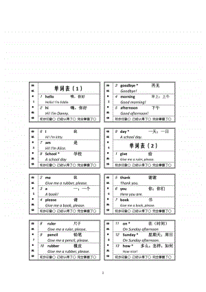 牛津上海版一年级上册英语素材-单词卡片（PDF版）.pdf