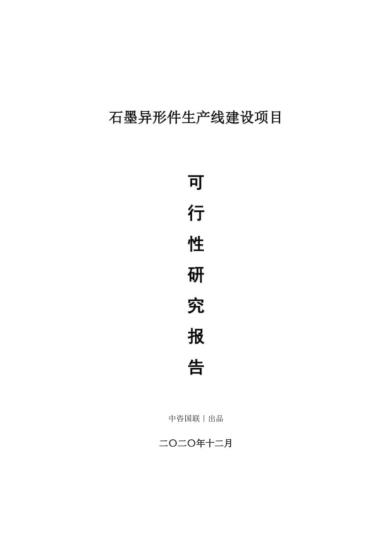 石墨异形件生产建设项目可行性研究报告.doc_第1页