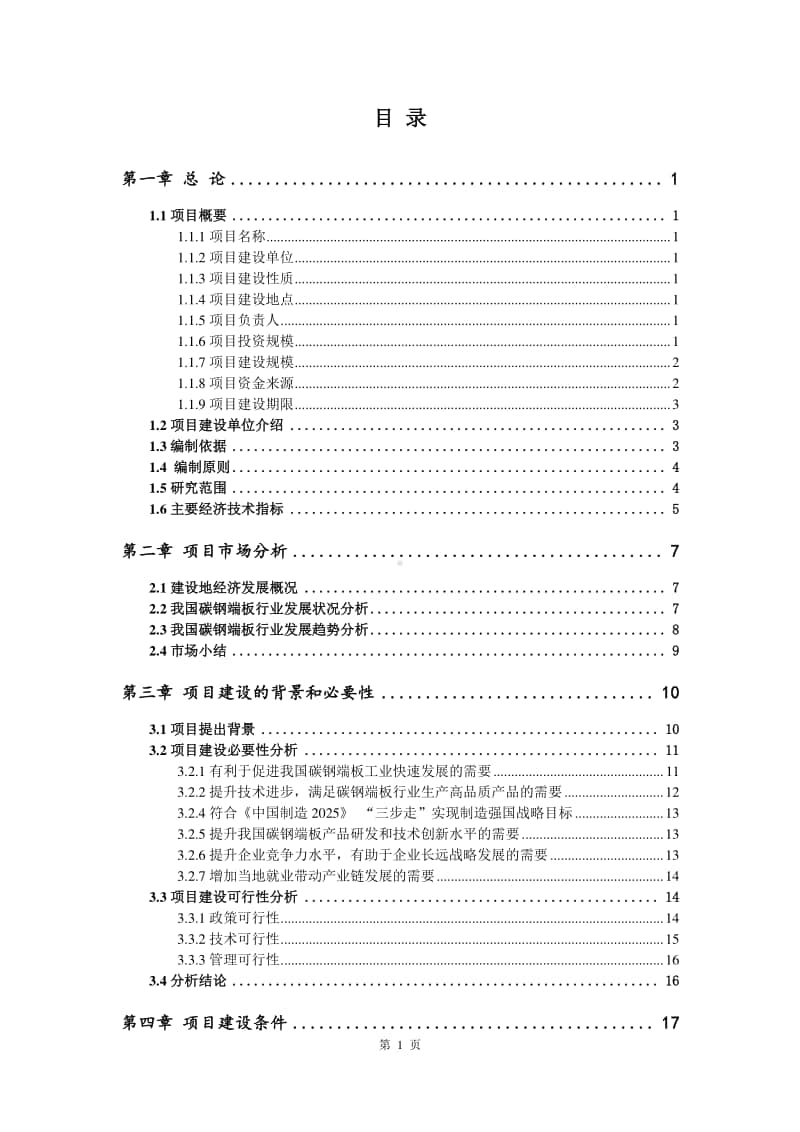 碳钢端板生产建设项目可行性研究报告.doc_第2页