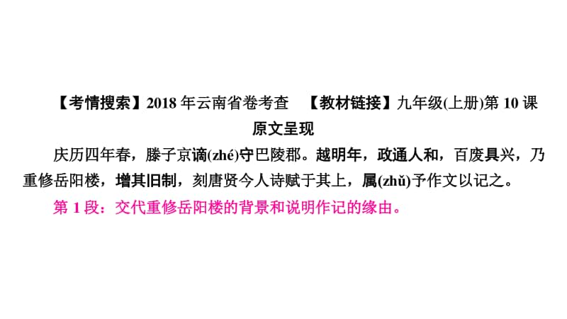 2021年中考（云南）语文复习文言文阅读： 15.岳阳楼记.ppt_第2页