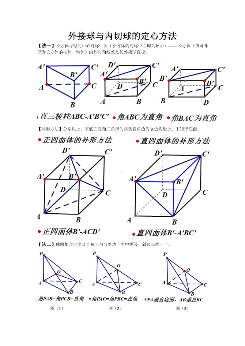 外接球与内切球的定心方法.doc_第1页