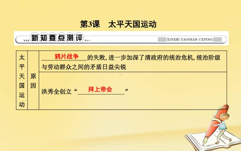 人教部编版八年级上册历史第一单元中国开始沦为半殖民地半封建社会第3课太平天国运动ppt课件.ppt_第1页