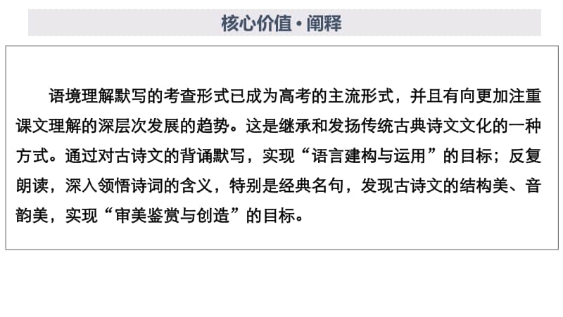 2021年新高考语文复习课件：第2编 专题3 名句名篇默写-侧重积累的文化传承阅读.ppt_第3页