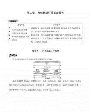 第二讲　自然地理环境的差异性（2021高中地理必修一》）(001).docx