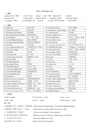 新牛津译林版六年级上册《英语》Unit3 知识点梳理.pdf