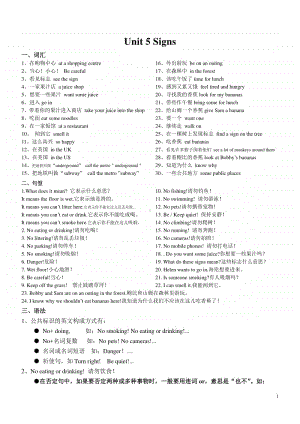 新牛津译林版六年级上册《英语》Unit5 知识点梳理.pdf