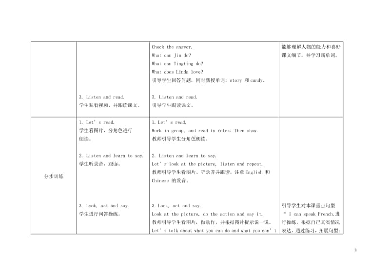 外研版（三起）六年级上册《英语》Module5Unit2IcanspeakFrench教案.doc_第3页